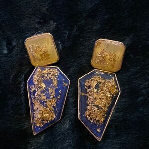 Blue Statement Earrings